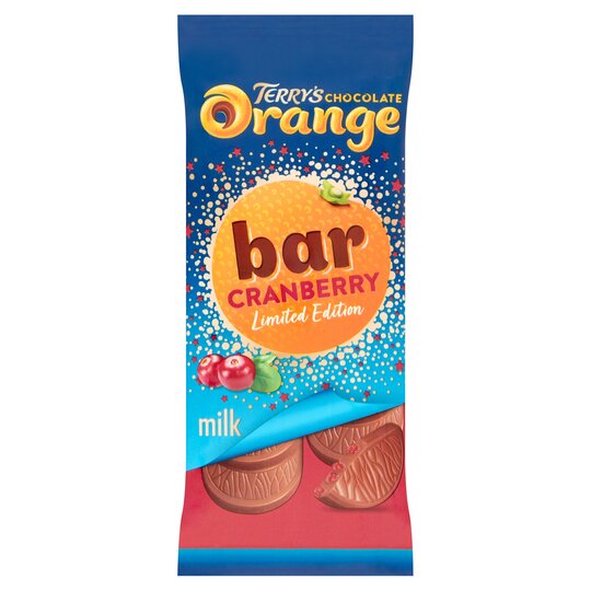 Terrys Chocolate Orange Bar Cranberry 90g RRP 1.29 CLEARANCE XL 0.99